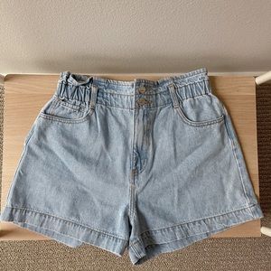 Womens Denim High Waisted Shorts
